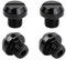 Wisebom Vis de Rétroviseur Motos M10x1.25, 4Pcs Noir Bouchon de Trou de Miroir de Moto Clockwise, Universel Bouchons d'Obturation de Miroir de Moto en Aluminium CNC