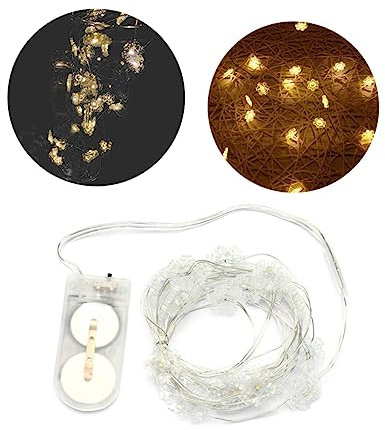 ABOOFAN Batteriebetriebene -lichterkette Mit Schneeflocken Für Camping Batteriebetriebene Partylichter Mit 20 -birnen