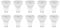 Botlighting set 10 lampadine led gu10 Dimmerabili 5,7w 500 lumen 3000k luce calda equivalenti 70w