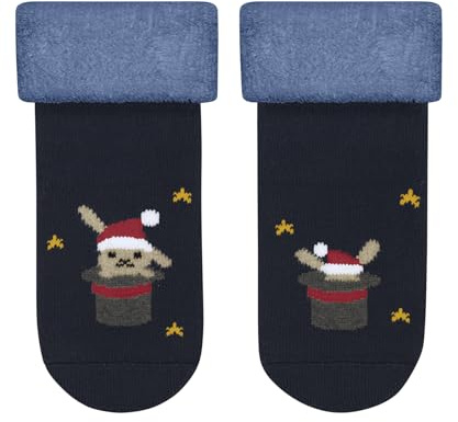 FALKE Unisex Baby Socken Magic Bunny B So Baumwolle gemustert 1 Paar, Blau Space Blue 6116, 74-80