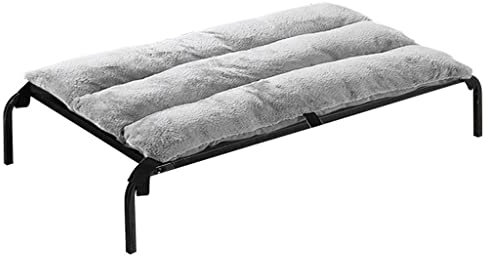 GNBOW Erhöhtes Hundebett, Boden-Hochbett for Hunde, inklusive Hundematratze (Color : Schwarz, S : 124 * 70 * 21cm)