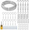 TooTaci 30M 3mm Drahtseil-Kit, PVC-ummanteltes Edelstahlkabel mit M5 Turnbuckles & Pflanzenriegeln für Kletterpflanzen, Lichteraufhängung, Außenzaun & DIY-Projekte