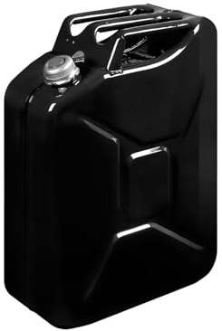 Bidón de combustible apto para gasolina, gasóleo, queroseno – con tapón magnético, pintura epoxi resistente, de metal, 20 l