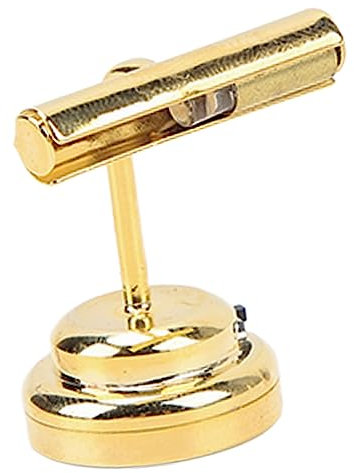 Srliya Dollhouse Miniatur Wand Lampe Mini LED Puppenhaus Wand Licht mit Akku 1/12 Puppen Möbel Dekoration Gold
