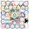 Therian Aufkleber 50 Stück Vinyl Cartoon Animal Line Stickers für Skateboard Laptop Gepäck Auto Telefon Gitarre Scrapbook Fahrrad,Wasserdicht Funny Cute Therian Sticker für Mädchen Kinder Erwachsene