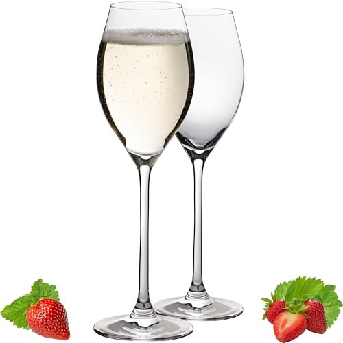 IMPERIAL Proseccogläser 230ml (max. 290ml) Set 2-Teilig 'Havanna' Sektgläser aus Crystalline Glas Spülmaschinenfest