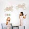 Personalised Layered Wooden Name Sign for Girls Bedroom - Hand Painted Floral Nursery Door Plaque - Custom Kids Room Wall Art - Playroom Decor
