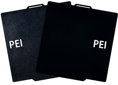 Druckplatte für Bambulab A1 P1S X1 X1C X1E P1P, Druckplatte für Bambu Lab Build Plate 3D Drucker, Smooth Druckbett Platte ür 3D Druck Hobbyisten (Smooth Black PEI+Textured Black PEI, 257 * 257mm)