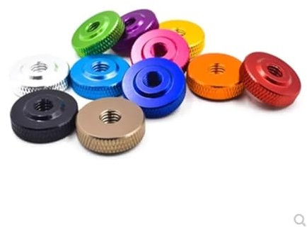 Generisch 5-10 stücke M3 M4 M5 M6 m8 Bunte kleine schritt Aluminium hand festziehen flügel mutter(Black,M3 10pcs)