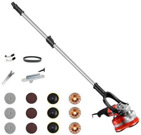 DHMYYXGS Levigatrice Cemento,Levigatrice Lucidatrice Portatile Pareti Pavimenti,Lucidatrice Elettrica Diamante,Piallatrice Superfici in Cemento 2800 W,per Levigatura Cemento,Marmo,Granito,B