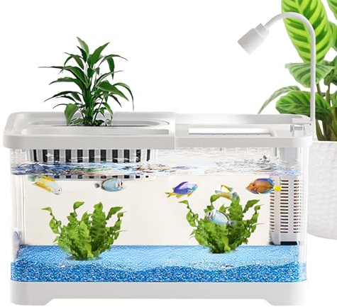 Kleines Aquarium | Aquarium-Sets für kleines Aquarium | Landschaftsbolls der Landschaft Carin der Home Decor Living Room Chadow Home Crevel Guppy Snails Turtle Büro Wohnheim Liebhaber Haustier Avo