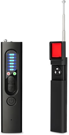 XEOOCE Hidden Camera Detector – 4 Detection Modes & 5 Sensitivity Levels RF Bug Detector with GPS Tracker Finder Mini Portable Anti-Spy Device for Hotel | Office | Car | Travel