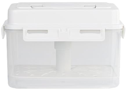SiaBiced Contenedor de Almacenamiento Kimchi Fermentador Recipiente Hermético Prensa con Tapa Material PP Adecuado para Cocina Almacenamiento de Alimentos, Tarro de pepinillos 4L