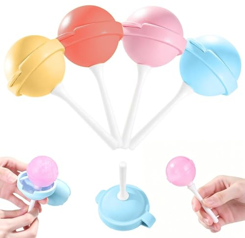 8 Piezas Moldes Helados para Bebé, Moldes de Silicona para Polos con Forma de Piruleta, Libre de BPA, Mini Moldes para Helados Caseros, Yogur y Fruta, Ideal para Niños y Bebés, Multicolor
