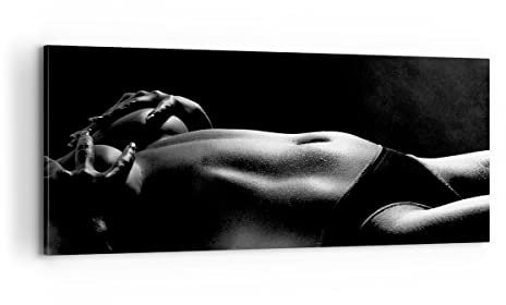 Panorama Bilder auf Leinwand 100x40cm Leinwandbild Anatomie Frau nackt Groß Wanddeko Bild Schlafzimmer Küche Wandbilder Dekoration Wohnzimmer Wall Decor Canvas Wand Kunstdruck Art AB100x40-1362