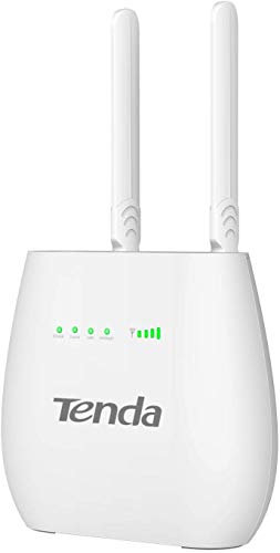 Tenda 4G680 v1.0 300Mbps 4G Mobile Wi-Fi Router, SIM Slot Unlocked, No Configuration required, 2 Detachable Antennas, 2 Gigabit Ports, Data Traffic Monitoring, EU Plug