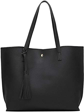 LIRENSHIGE Handbags for Women, Ladies Handbag Tote Bag Soft PU Leather Large Capacity Womens Top Handle Shoulder Bag For women Black Handbag | Ladies Handbag