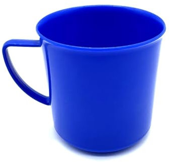 Taza infantil para bebé, 180 ml, vajilla de plástico, color azul