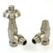 Hot Flow | Lincoln Traditional Thermostatic Radiator Valve - Angled TRV (Satin Nickel)