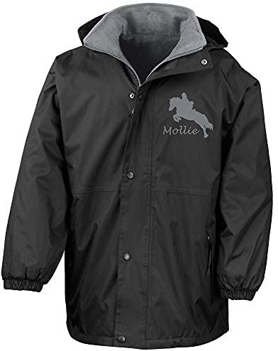 Luvponies Chaqueta personalizable Storm-Dri para equitación, Negro, 9-10 Years