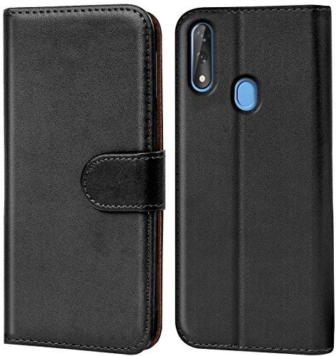 Verco Handyhülle für ZTE Blade V10 Hülle, Schutzhülle für ZTE V 10 Tasche PU Leder Flip Case Schutzhülle Brieftasche - Schwarz