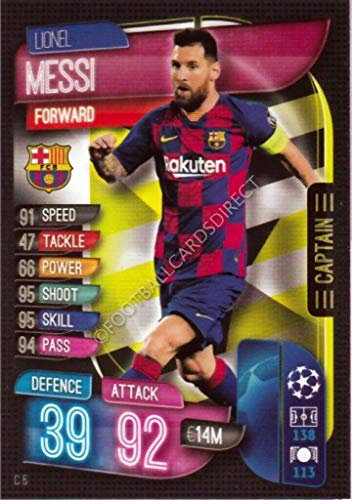 MATCH ATTAX EXTRA 2019/20 LIONEL MESSI FC BARCELONA CAPTAIN CARD