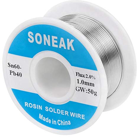 SONEAK 60/40 Tin Lead Solder With Rosin Core For Electrical Soldering 1.0mm 50g
