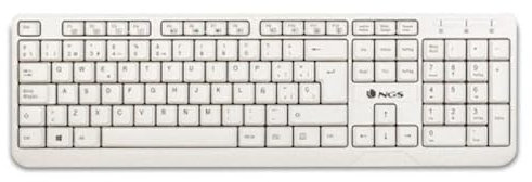 Teclado NGS Spike Multimedia USB Blanco