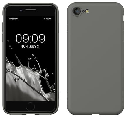 kwmobile Handyhülle für iPhone SE 2022 Hülle/iPhone SE 2020 / iPhone 8 / iPhone 7, für iPhone SE Hülle - Schutzhülle für kabelloses Laden - Case in Stone Dust