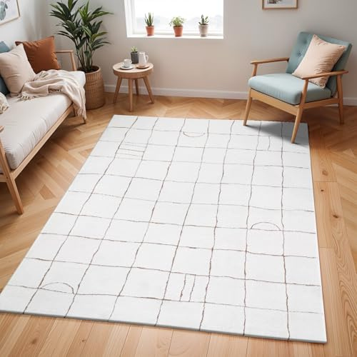Livabliss Hope Boden Geometric Rug – 160x213 cm, Orange, Brown & Cream