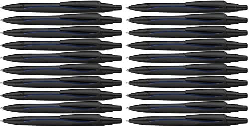 Schneider Reco Kugelschreiber (Aus recyceltem Kunststoff, ausgezeichnet mit Der blaue Engel, Schreibfarbe: Blau) schwarz, 20er Pack