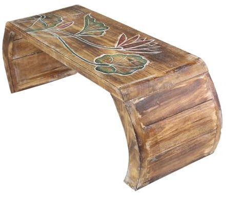 Oriental Galerie Bali Beistelltisch Couchtisch Opiumtisch Brücke Blumentisch Betttisch Laptoptisch Bali Lotus Natur Mittel