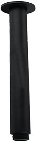 Andreas Dell Brausearm 22 cm – Messing BL-AM 6 Schwarz Matt, 1/2 Zoll Anschluss – Deckenmontage für Regendusche und Duschkopf, Korrosionsbeständig, Hochwertiger Duscharm für Badezimmer