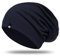 WANSSY® Damen Herren Unisex Uni Farbe Beanie mit Sternchen Fashion Einheitshröße Kopfbedeckung (Navy)