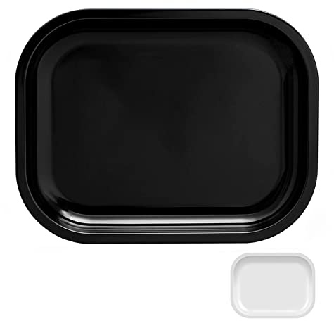 tlhaoa Vassoio in metallo per rollare (nero, 17,8 x 14 cm)