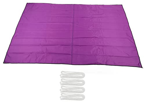 Voile d'ombrage,Tissu d'auvent rectangulaire de 6.5 x 9.8 Pieds, Parasol de Jardin Portable Pliable en Tissu Oxford, Tapis de Camping de Plage imperméable pour Cour, Jardin, Piscine(Violet), Toil