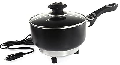 Amio Casseruola elettrica con Coperchio per Auto, 18 cm x 8 cm, 250 W, 24 V Pentole, Multicolore, Único