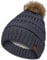 HAMUNI Mütze Damen,Winter Strickmütze Bommelmütze mit abnehmbarem Kunstpelzknäuel, Fleecegefütterte Modische Warm Verdickte Winter Mütze, Ideale Beanie Mütze für kälteren Monate