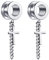 Mesnt Ohr Tunnel Set 22mm Tunnel Mit Baumelndem Kreuz aus Edelstahl Tunnel Expander Stretching, Silber