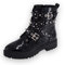 Damen Stiefeletten Biker Boots Nieten Schnallen Stiefel gefüttert ST83 – BH2617 36