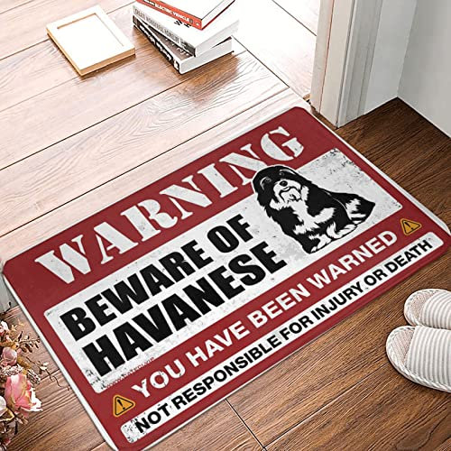 CakJuice Tapis rétro Méfiez-vous du paillasson havanais pour arrière-cour, bar, porche, tapis (taille : 50 x 80 cm)