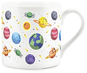 Purely Home Space Planets Mug - Colourful Bone China Tea/Coffee Science & Astrology Present Gift