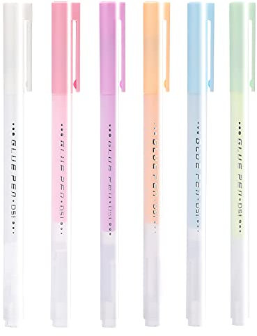 6 Penna per Colla ad Asciugatura Rapida, Penne a Colla Colorate per Scrapbooking, per album di ritagli colla liquida colla fine colla per scrapbook Dry Glue Pen