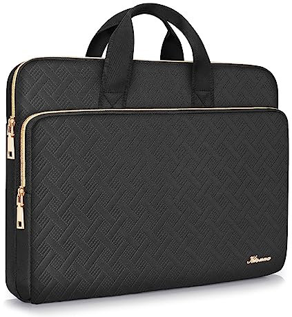 KIZUNA Laptoptasche 15.6 Zoll Notebook Tasche Laptop Für MacBook Pro 16 M3 & M2 Max/16 Lenovo IdeaPad 5 Pro/Flex 5 & 5i/16 Legion Pro 5/15 IdeaPad 3i/HP Envy/Huawei/Dell Hülle Sleeve Bag,Schwarz