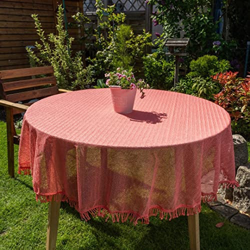 laro Gartentischdecke Wetterfest rutschfest Rund, Muster:Rot, Größe:Rund Classic 160cm