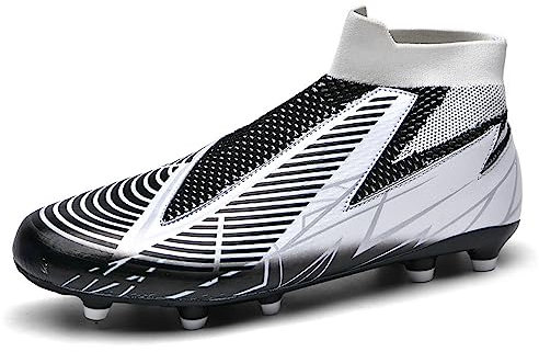 Hixingo Zapatillas de Fútbol para Hombre Niños Jóvenes Alto Botas de Fútbol Tacos Calzado de Atletismo al Aire Libre Zapatos de Entrenamiento Zapatos de Deportivo de Fútbol