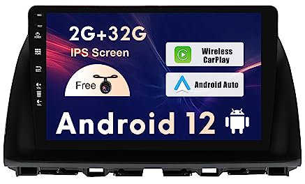 SXAUTO Android 12 IPS Autoradio für Mazda CX-5 (2013-2016) - Eingebaut CarPlay/Android Auto - Rückfahrkamera KOSTENLOS - 2G+32G - Lenkradsteuerung DAB Fast-Boot WiFi Bluetooth - 2 Din 10.1 Zoll