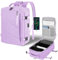 VOESLD Zaino 45x36x20 per Easyjet, Zaino da Viaggio Aereo Bagaglio a Mano Viola Donna Uomo Impermeabile, Bagaglio a Mano per Tutte le Principali Compagnie Aeree, con Porta USB 32L