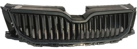 SORAD Mittelnetz Grilles Racing Grill für Skoda New Octavia 2014-2017, Schwarz, Metall, Auto, Kühlergrill, Frontstoßstangenhaube