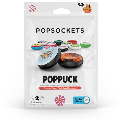 PopSockets PopPuck-Booster-Paket - Magnetisches Fidget-Spielzeug-Erweiterungsset mit 2 zusätzlichen Pucks – Sensorisches Gadget für Kinder und Erwachsene – Trick-Magnet-Upgrade